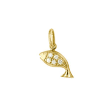 Gigi Clozeau - Pendentif Poissons, or jaune, diamants