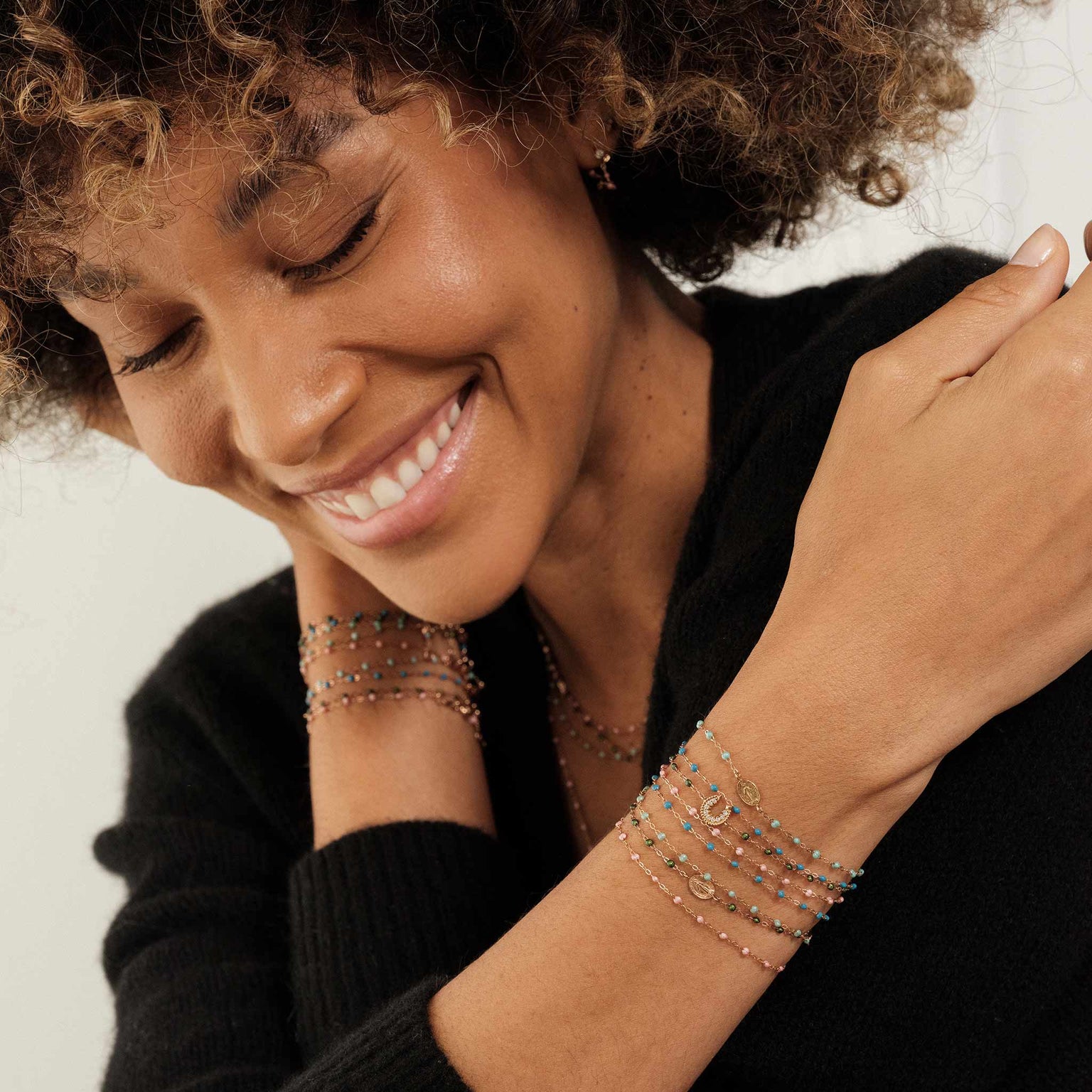 Gigi Clozeau - Bracelet glacier Classique Gigi, or jaune, 19 cm