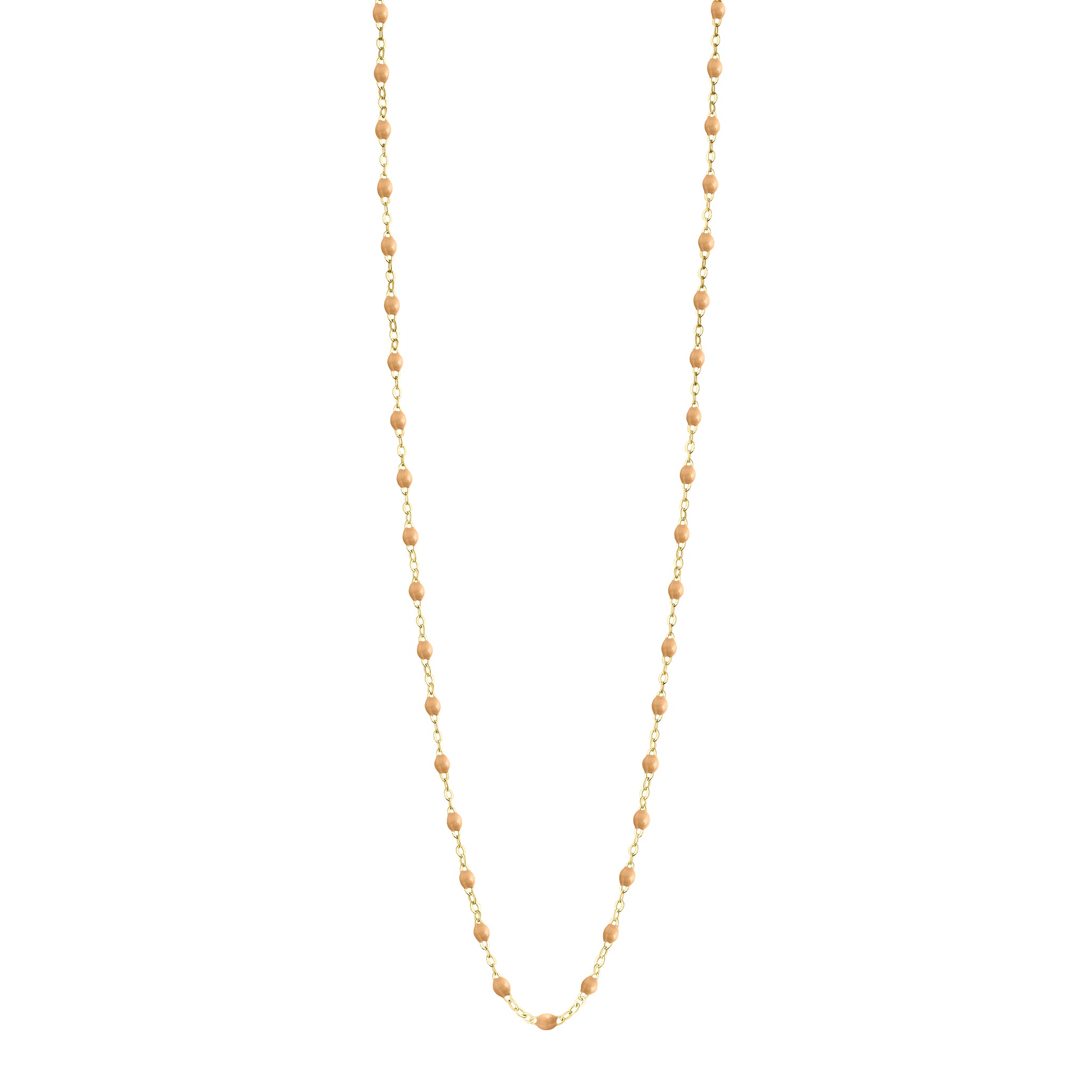 Gigi Clozeau - Nudefarbene Halskette Classique Gigi, Gelbgold, 86 cm