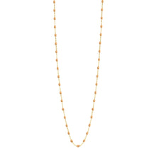 Gigi Clozeau - Nudefarbene Halskette Classique Gigi, Gelbgold, 86 cm