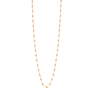 Gigi Clozeau - Nudefarbene Halskette Classique Gigi, Gelbgold, 86 cm