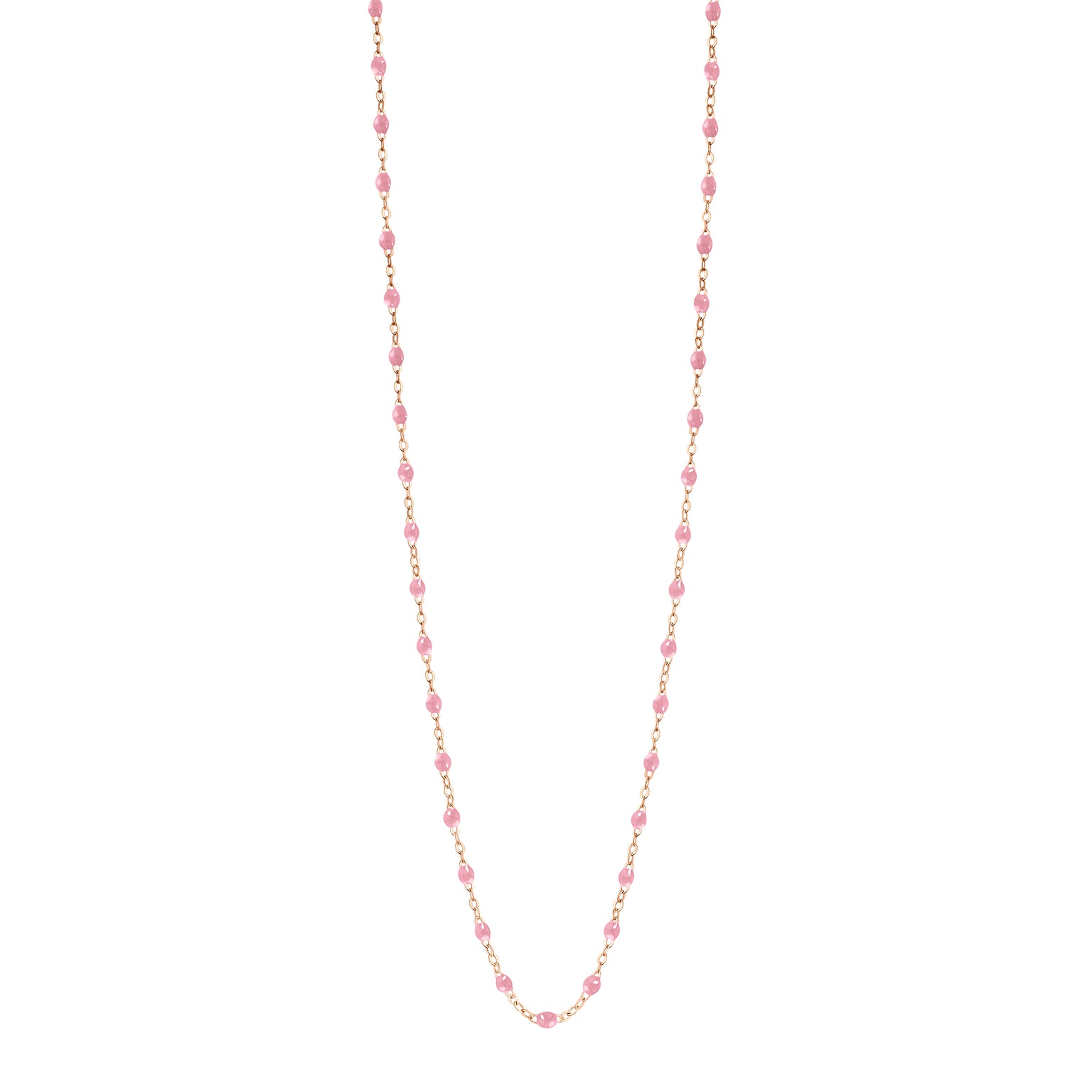 Gigi Clozeau - Sautoir fuchsia Classique Gigi, or rose, 60 cm