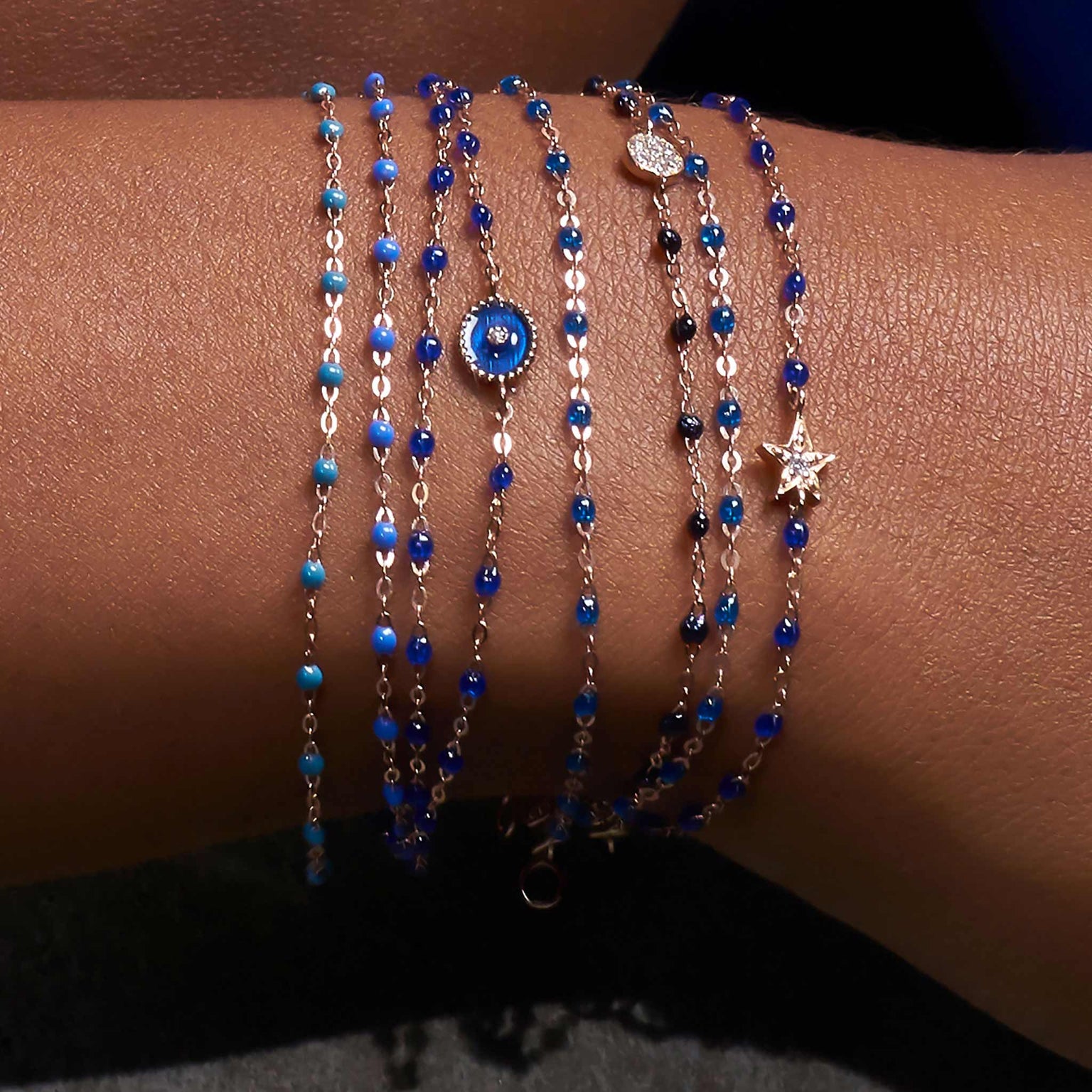 Gigi Clozeau - Bracelet prusse Etoile diamant, or jaune, 17 cm