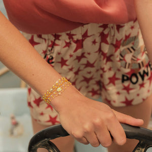 Gigi Clozeau - Bracelet citron Classique Gigi, or rose, 15 cm
