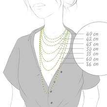 Gigi Clozeau - Schwarze Halskette Classique Gigi, Gelbgold, 60 cm