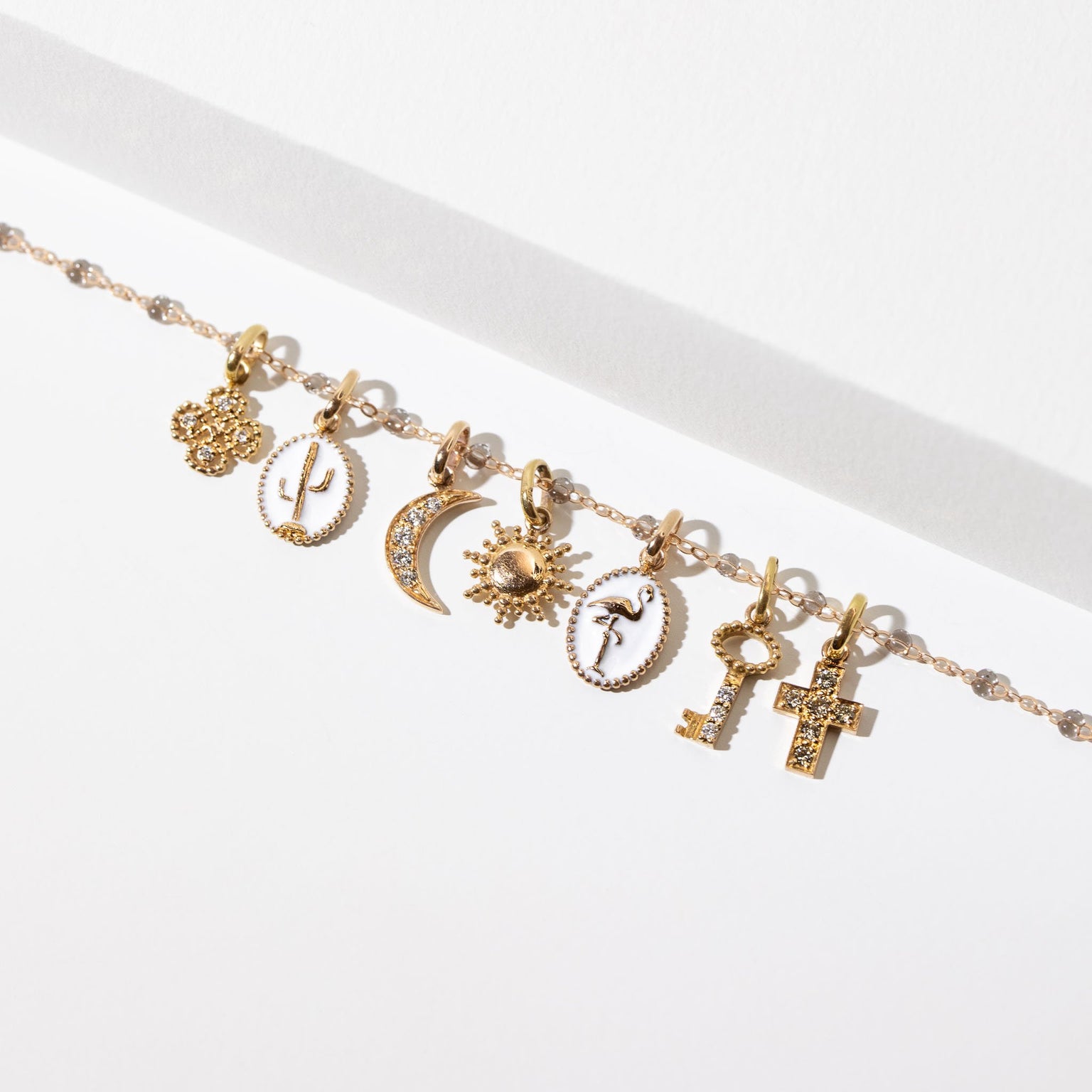 Gigi Clozeau - Pendentif Clé, diamants, or jaune