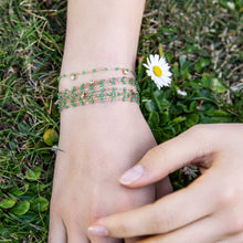 Gigi Clozeau - Minzgrünes Armband Gigi Suprême, Gelbgold, 1 Diamant, 17 cm