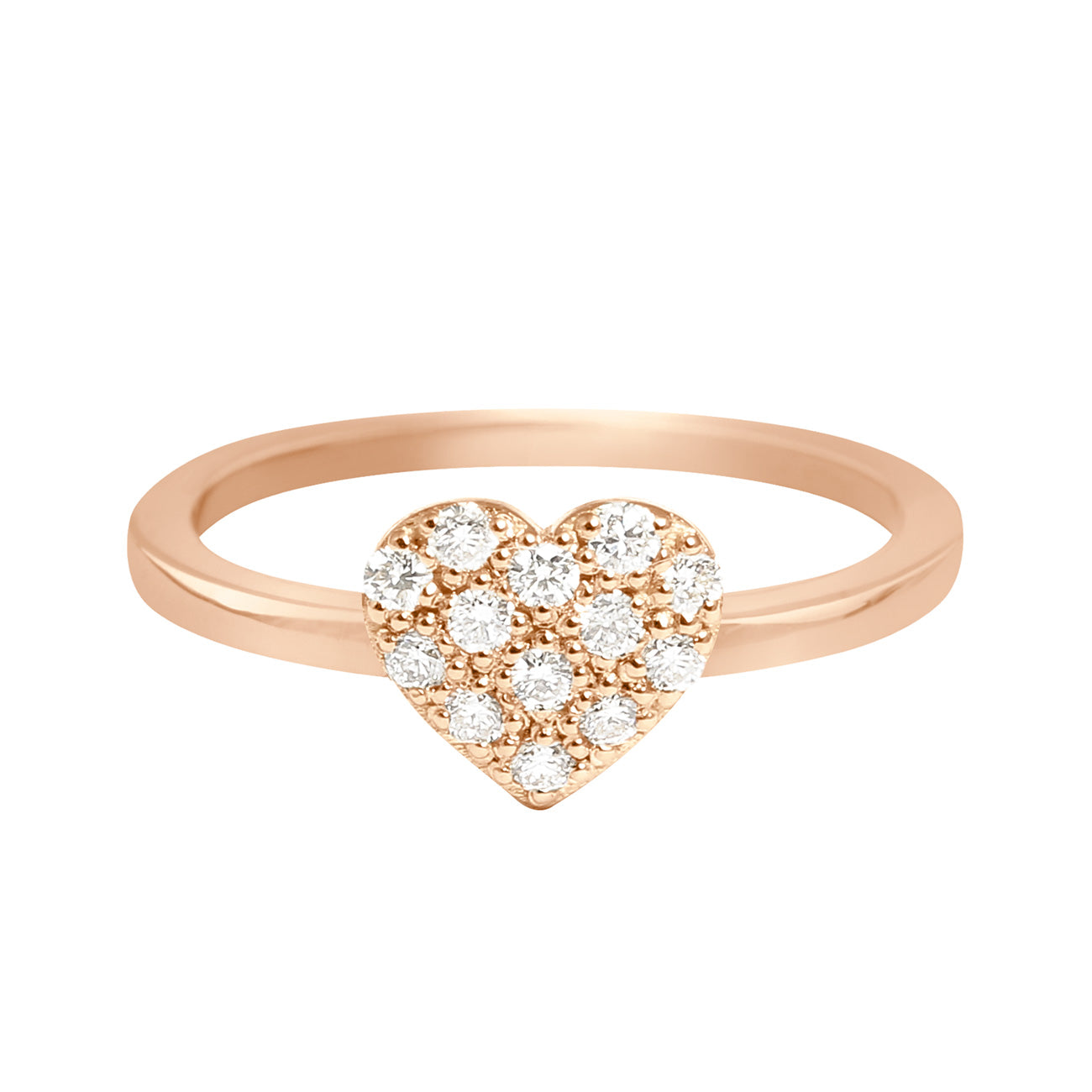 Gigi Clozeau - Bague In Love, diamants, or rose, T 50