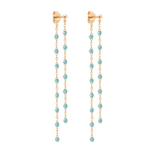 Gigi Clozeau - Boucles d'oreilles Dansantes Classique Gigi aqua, or rose