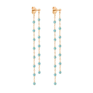 Gigi Clozeau - Boucles d'oreilles Dansantes Classique Gigi aqua, or rose