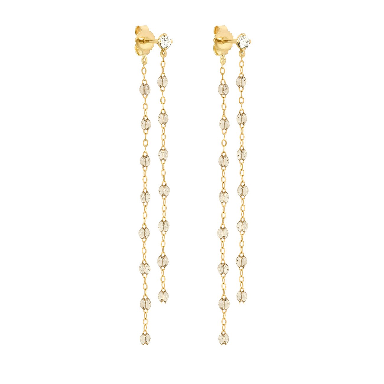 Gigi Clozeau - Boucles d'oreilles Dansantes Classique Gigi sparkle, diamants, or jaune