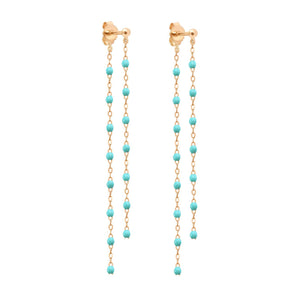 Gigi Clozeau - Boucles d'oreilles Dansantes Classique Gigi turquoise vert, or rose