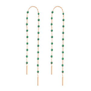 Gigi Clozeau - Boucles d'oreilles émeraude Mini Gigi, or rose