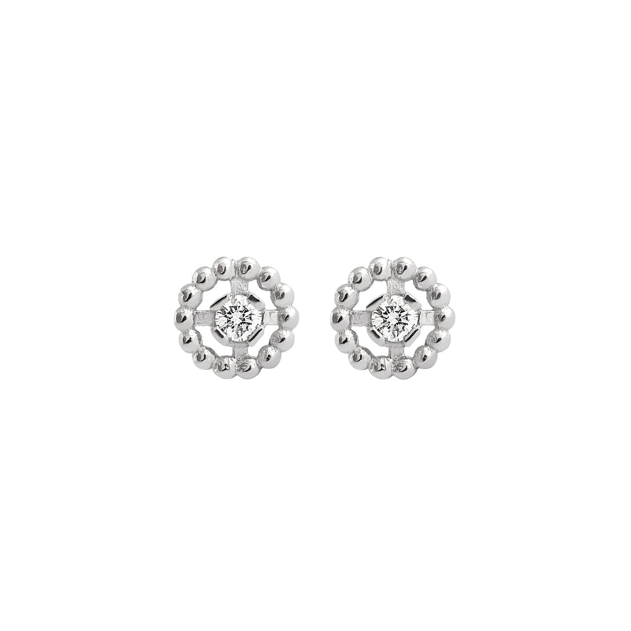 Gigi Clozeau - Boucles d'oreilles Lucky Puce diamants, or blanc