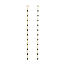 Gigi Clozeau - Boucles d'oreilles noire Gigi Party, diamants, or jaune
