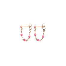 Gigi Clozeau - Boucles d'oreilles rose fluo Classique Gigi, or rose