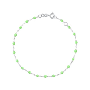 Gigi Clozeau - Bracelet anis Classique Gigi, or blanc, 15 cm