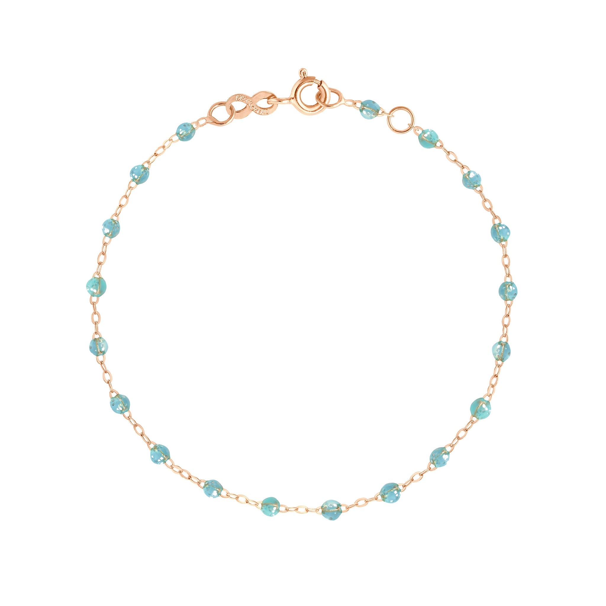 Gigi Clozeau - Bracelet aqua Classique Gigi, or rose, 15 cm