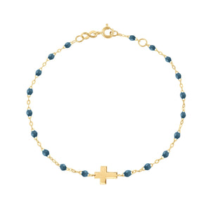 Gigi Clozeau - Bracelet céleste Croix, or jaune, 17cm