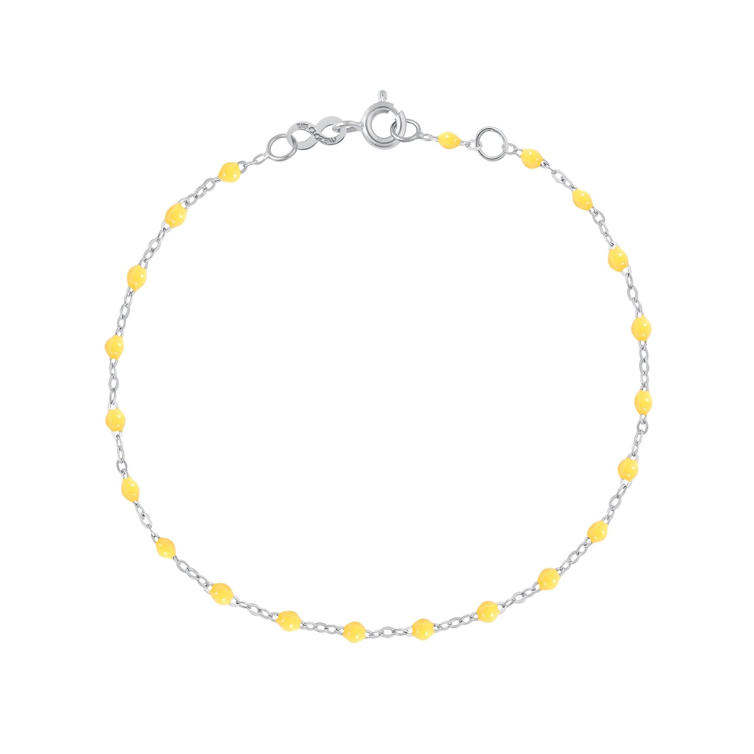 Gigi Clozeau - Bracelet citron Classique Gigi, or blanc, 15 cm