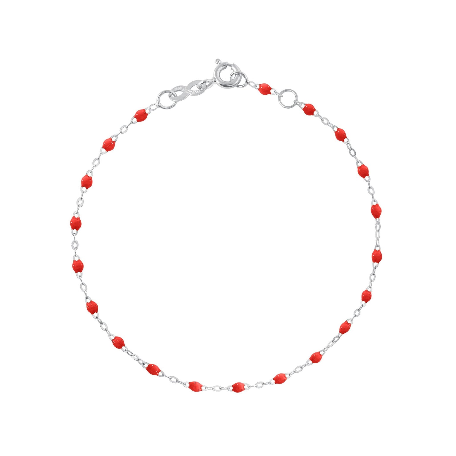 Gigi Clozeau - Bracelet coquelicot Classique Gigi, or blanc, 19 cm