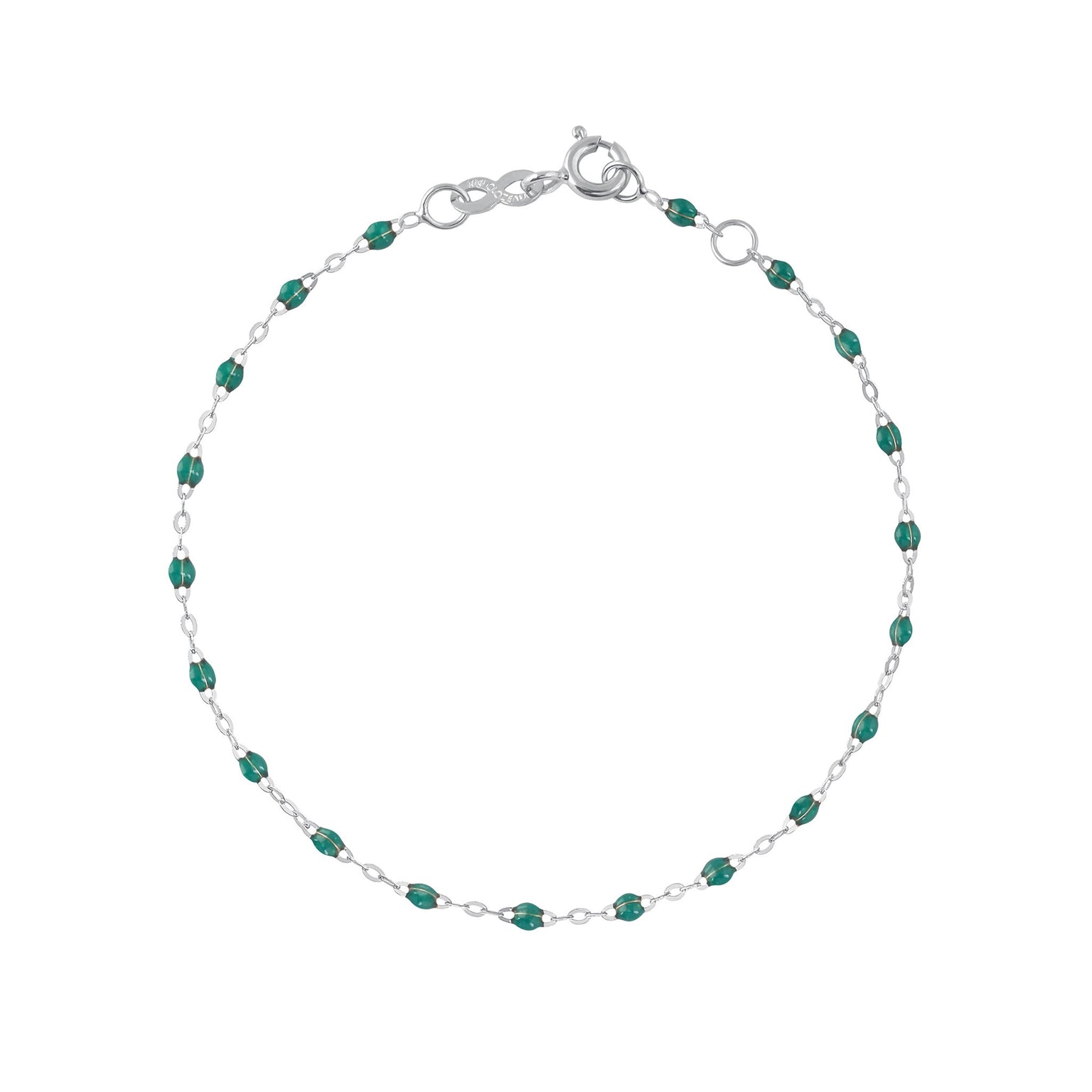 Gigi Clozeau - Bracelet émeraude Classique Gigi, or blanc, 15 cm