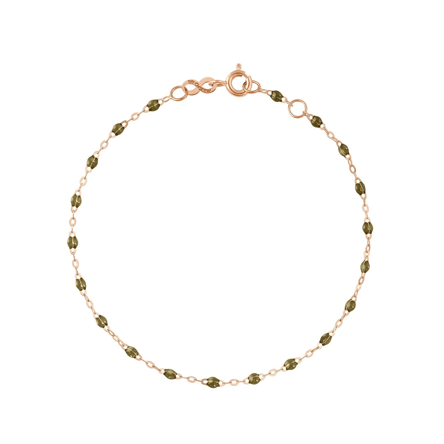 Gigi Clozeau - Bracelet kaki Classique Gigi, or rose, 19 cm