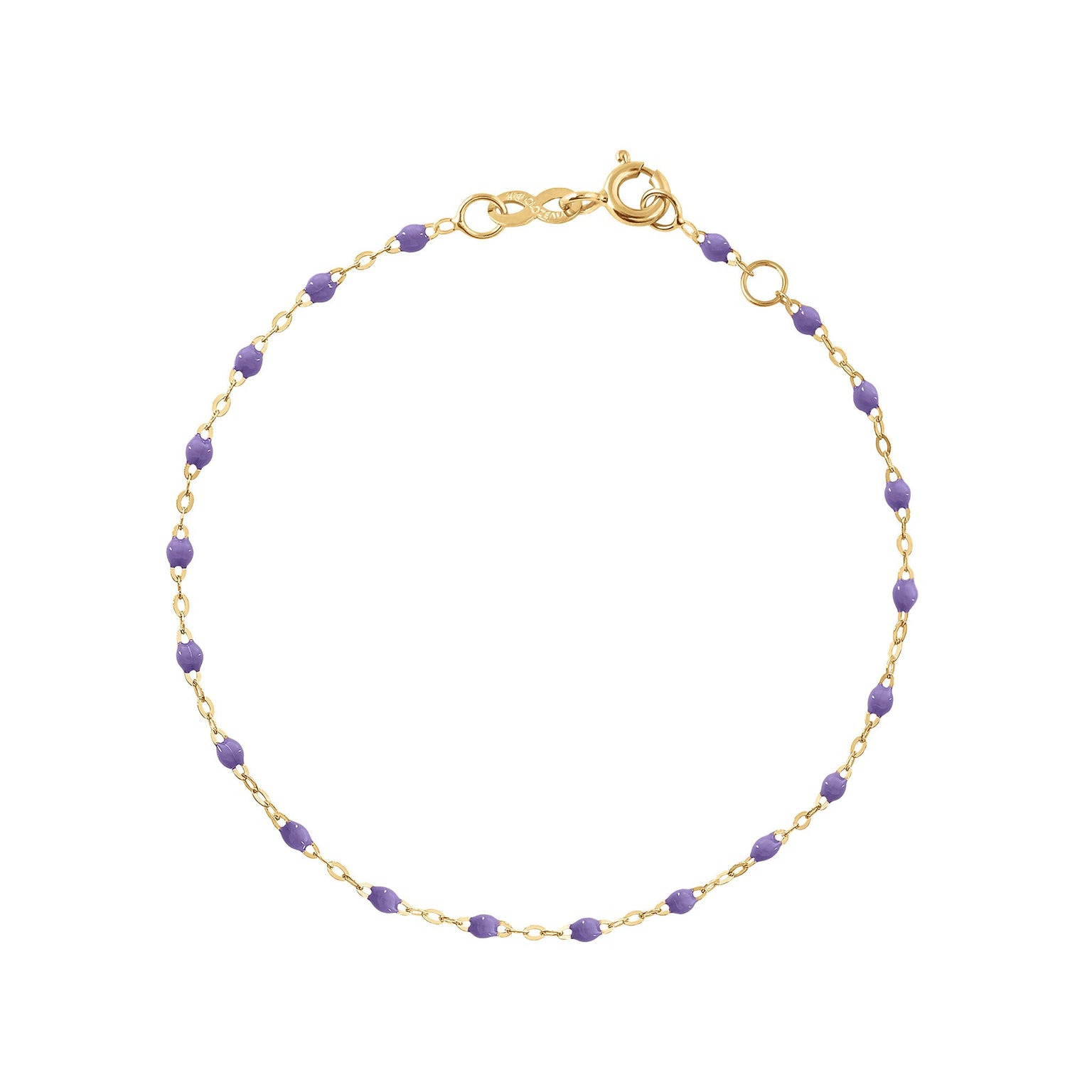 Gigi Clozeau - Bracelet mauve Classique Gigi, or jaune, 17 cm
