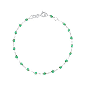 Gigi Clozeau - Bracelet menthe Classique Gigi, or blanc, 17 cm