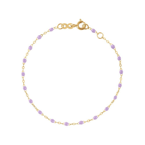 Gigi Clozeau - Bracelet parme Classique Gigi, or jaune, 15 cm