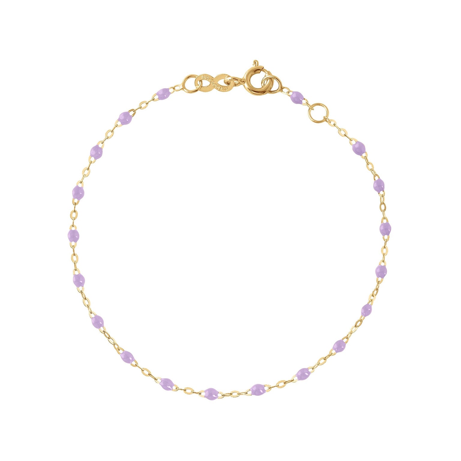 Gigi Clozeau - Bracelet parme Classique Gigi, or jaune, 19 cm