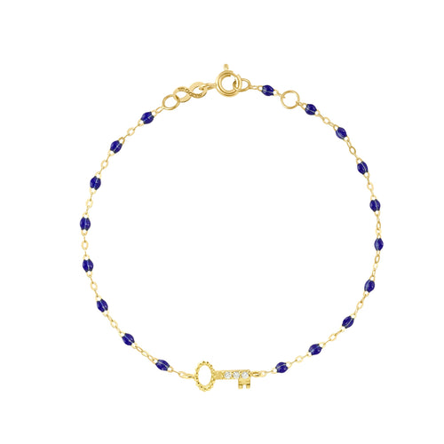 Gigi Clozeau - Bracelet prusse Clé diamants, or jaune, 17 cm