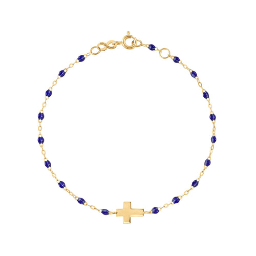 Gigi Clozeau - Bracelet prusse Croix, or jaune, 17cm