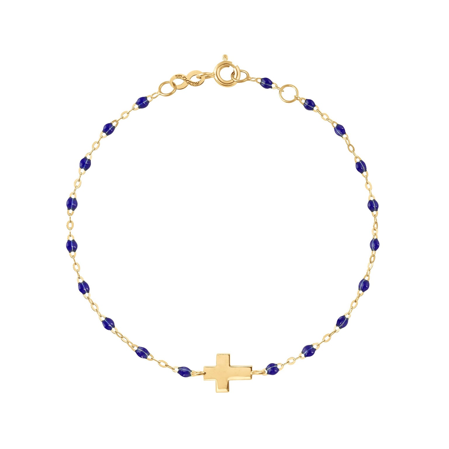 Gigi Clozeau - Bracelet prusse Croix, or jaune, 17cm