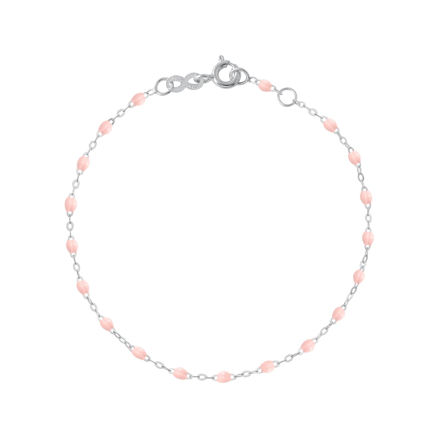 Gigi Clozeau - Bracelet rose bébé Classique Gigi, or blanc, 19 cm