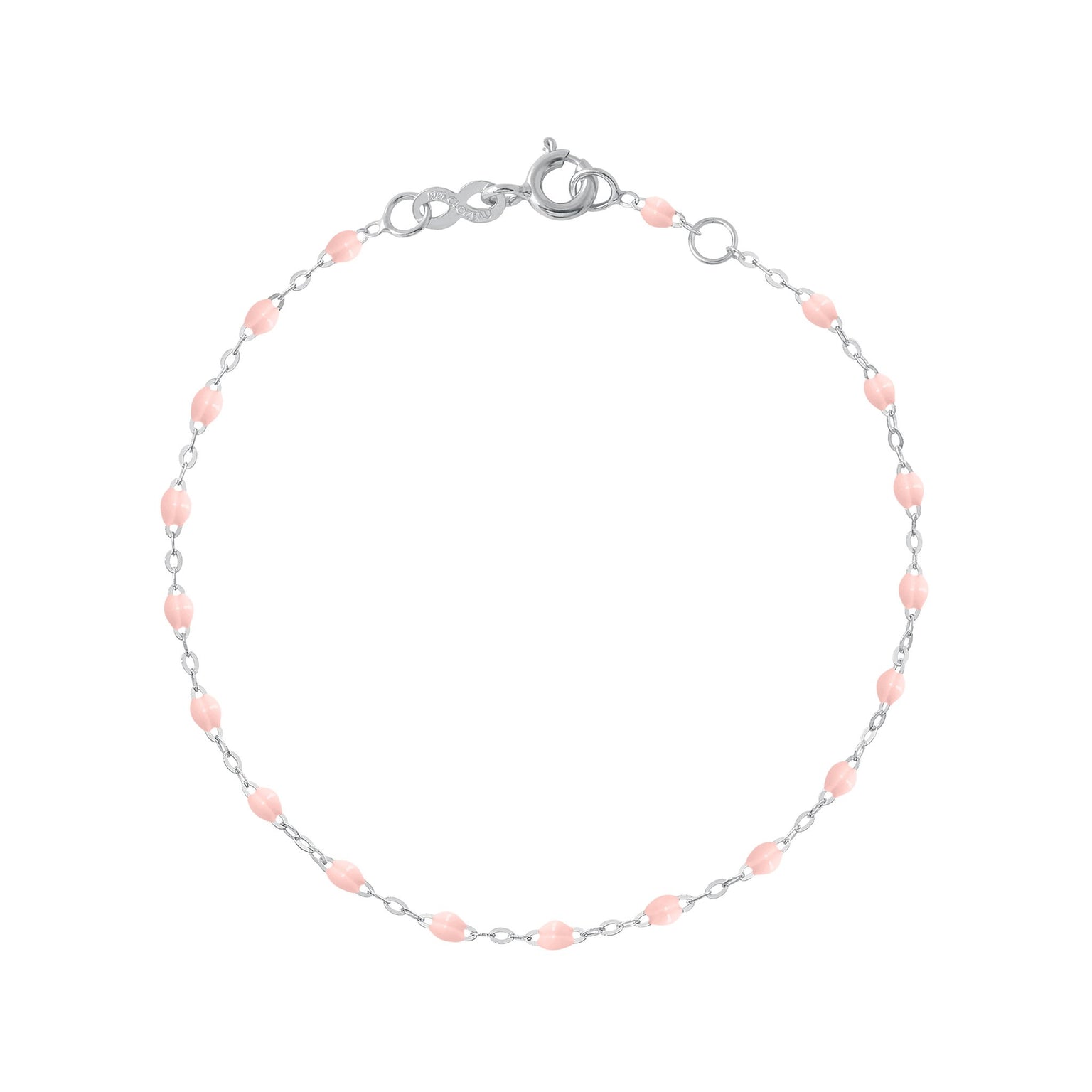 Gigi Clozeau - Bracelet rose bébé Classique Gigi, or blanc, 15 cm