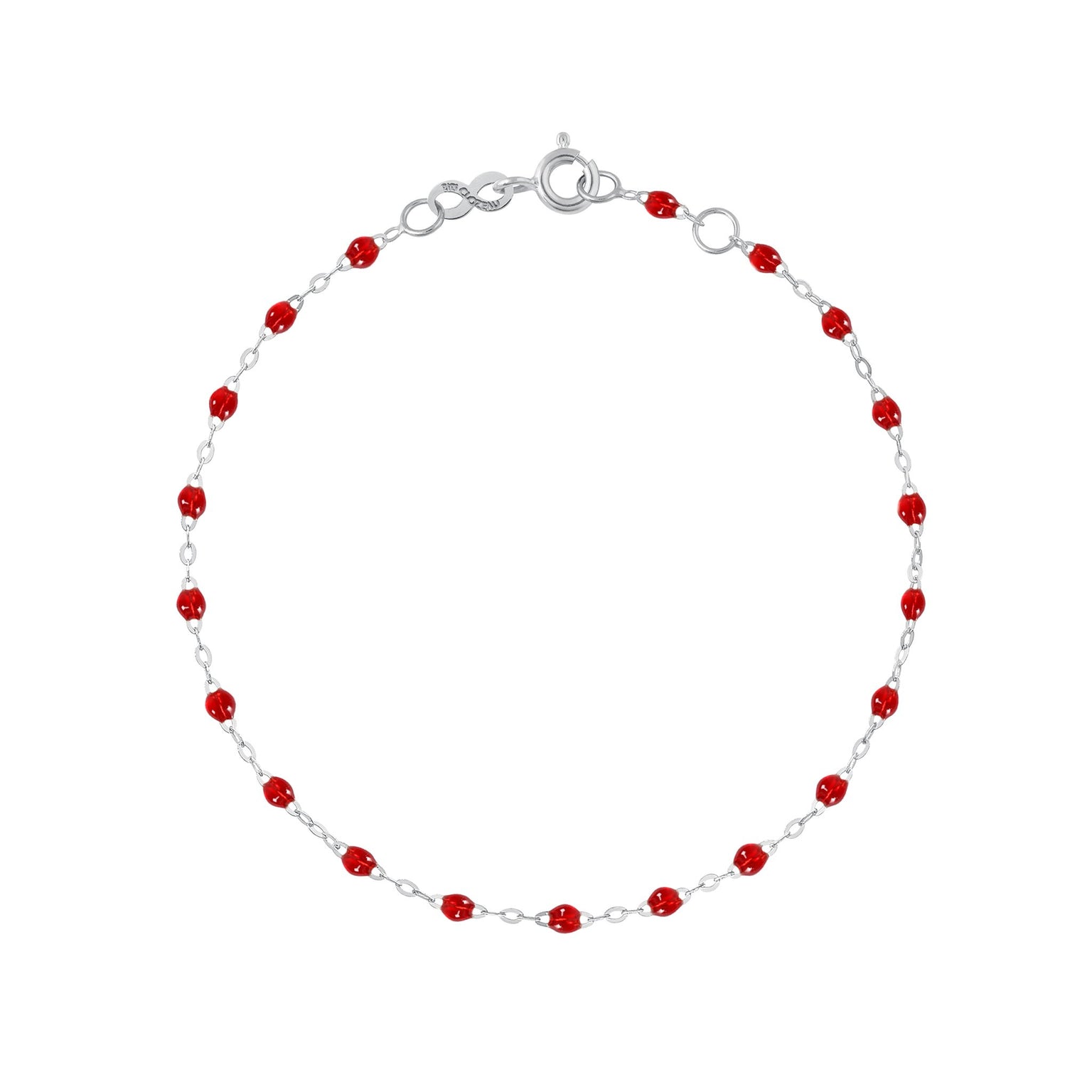 Gigi Clozeau - Bracelet rubis Classique Gigi, or blanc, 17 cm