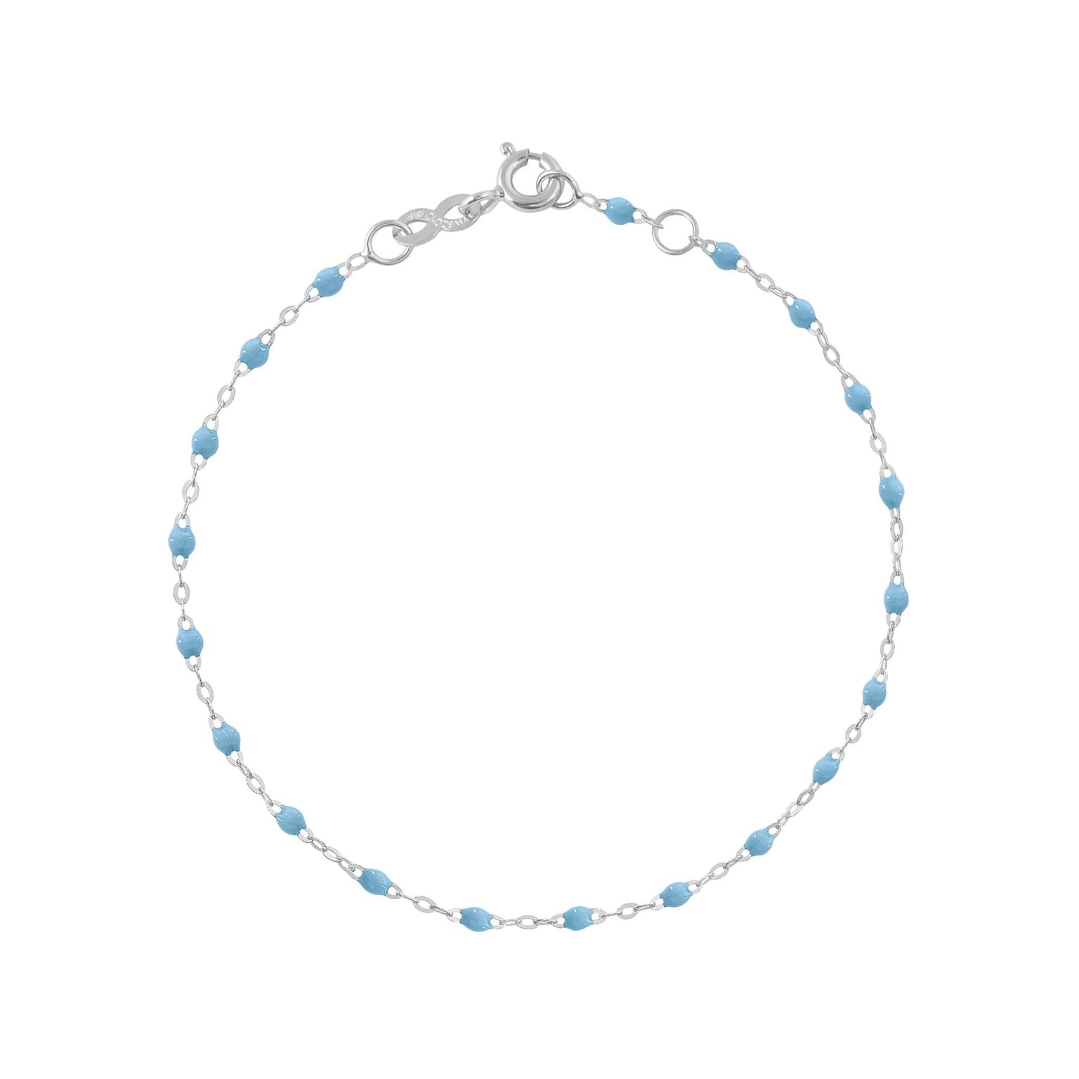 Gigi Clozeau - Bracelet turquoise Classique Gigi, or blanc, 19 cm