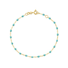 Gigi Clozeau - Bracelet turquoise vert Classique Gigi, or jaune, 15 cm