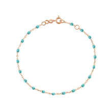 Gigi Clozeau - Bracelet turquoise vert Classique Gigi, or rose, 19 cm