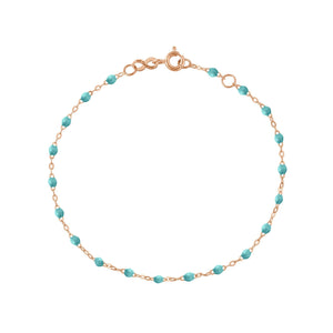 Gigi Clozeau - Bracelet turquoise vert Classique Gigi, or rose, 19 cm