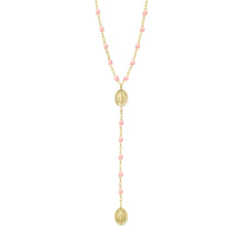 Gigi Clozeau - Chapelet Madone rose bébé, or jaune, 42 cm