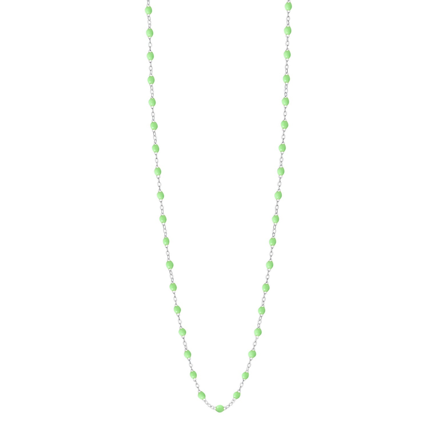 Gigi Clozeau - Collier anis Classique Gigi, or blanc, 60 cm