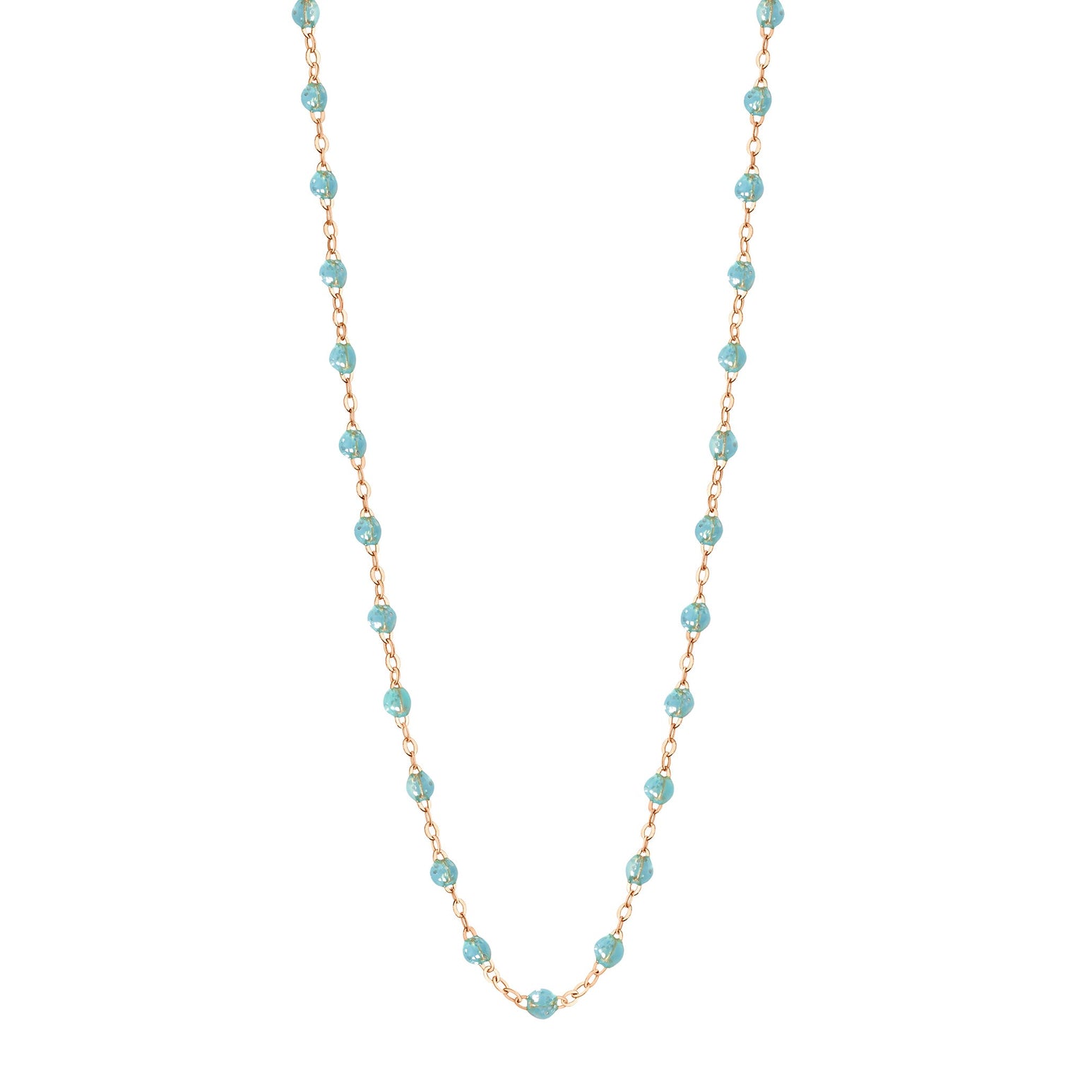 Gigi Clozeau - Collier aqua Classique Gigi, or rose, 42 cm