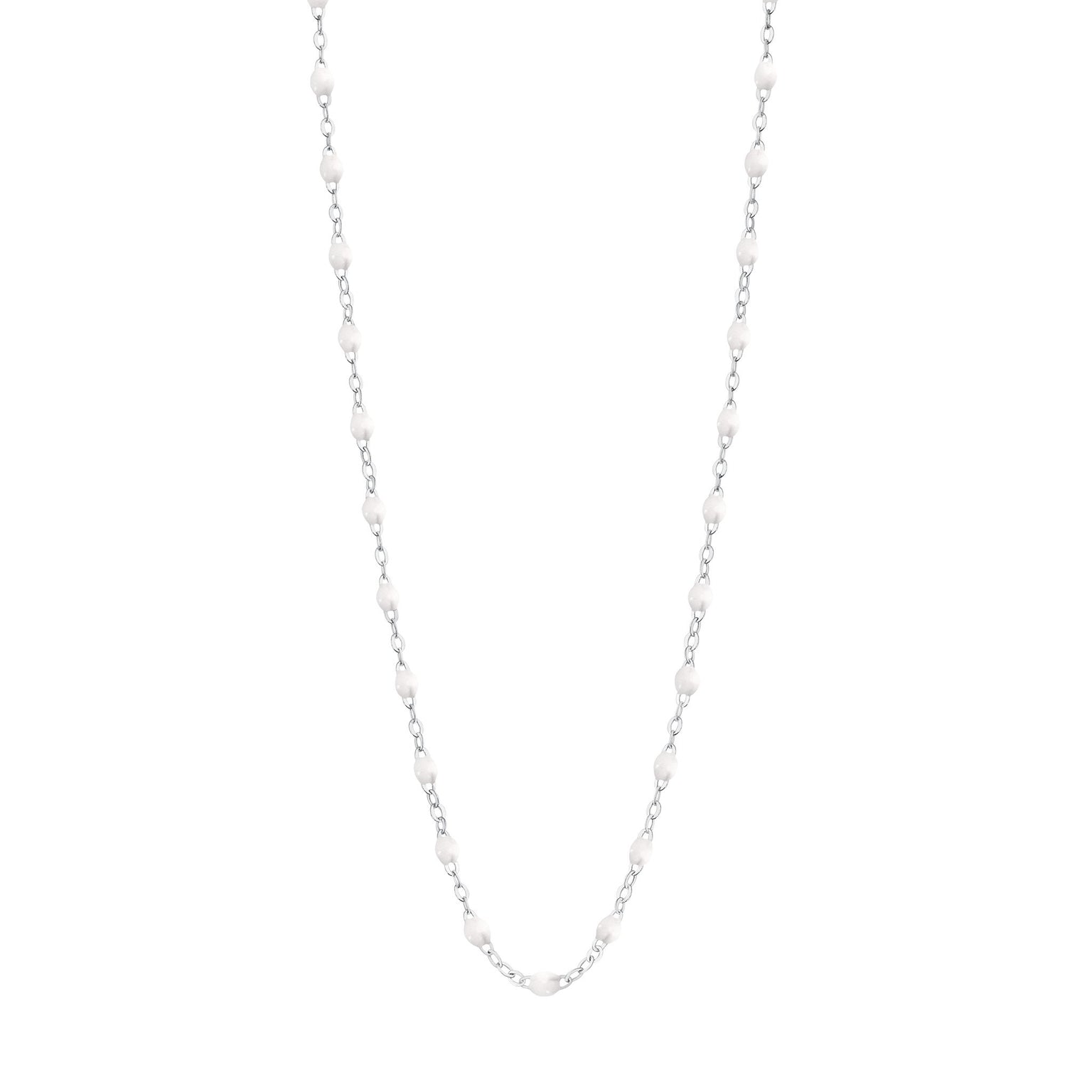 Gigi Clozeau - Collier blanc Classique Gigi, or blanc, 42 cm