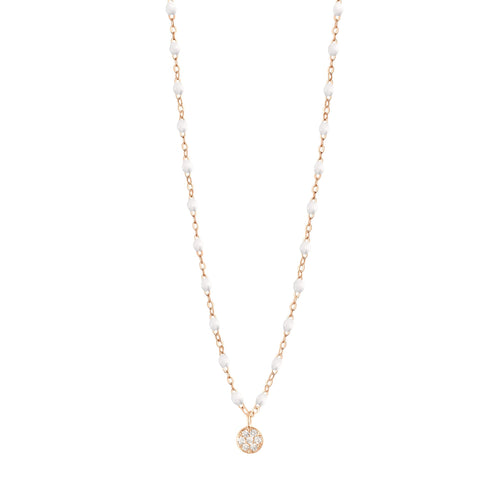 Gigi Clozeau - Collier blanc Puce diamants, or rose, 42 cm