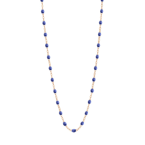 Gigi Clozeau - Collier bleuet Classique Gigi, or rose, 45 cm