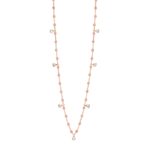 Gigi Clozeau - Collier blush Gigi Suprême, or rose, 7 diamants, 50 cm