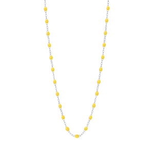 Gigi Clozeau - Collier citron Classique Gigi, or blanc, 42 cm