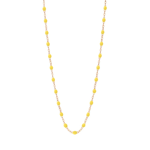 Gigi Clozeau - Collier citron Classique Gigi, or rose, 42 cm
